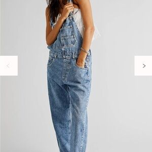 Free People Ziggy Blue Denim Overalls - NWOT